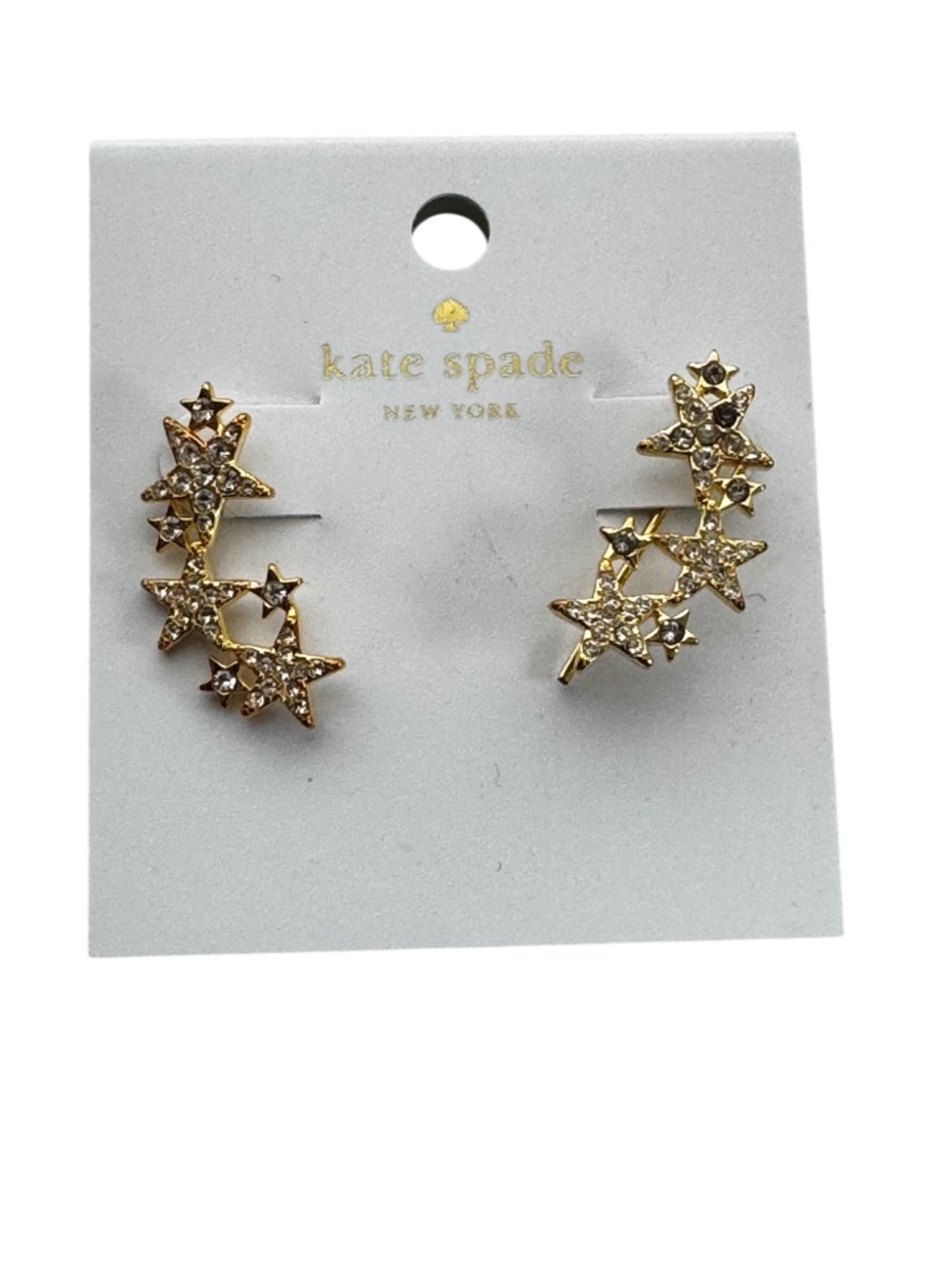 Kate Spade "Seeing Stars" Gold Star Cluster Earrings - NEW